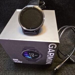 Garmin Venu Black and Silver Smartwatch